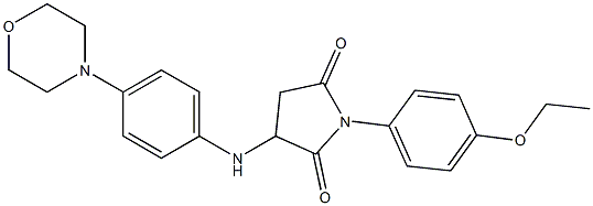 1-(4-ethoxyphenyl)-3-[4-(4-morpholinyl)anilino]-2,5-pyrrolidinedione Struktur