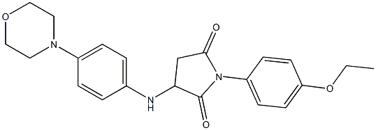 1-(4-ethoxyphenyl)-3-[4-(4-morpholinyl)anilino]-2,5-pyrrolidinedione,,结构式