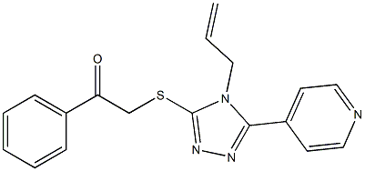2-{[4-allyl-5-(4-pyridinyl)-4H-1,2,4-triazol-3-yl]sulfanyl}-1-phenylethanone 结构式
