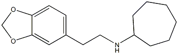 N-[2-(1,3-benzodioxol-5-yl)ethyl]cycloheptanamine 化学構造式