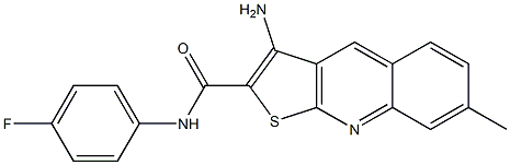 3-amino-N-(4-fluorophenyl)-7-methylthieno[2,3-b]quinoline-2-carboxamide