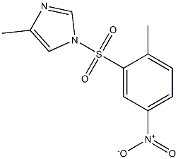1-({5-nitro-2-methylphenyl}sulfonyl)-4-methyl-1H-imidazole,,结构式