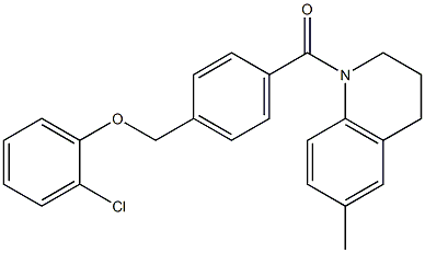 2-chlorophenyl 4-[(6-methyl-3,4-dihydro-1(2H)-quinolinyl)carbonyl]benzyl ether Structure