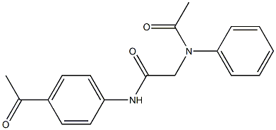 2-(acetylanilino)-N-(4-acetylphenyl)acetamide,,结构式