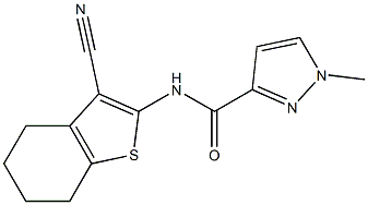 N-(3-cyano-4,5,6,7-tetrahydro-1-benzothien-2-yl)-1-methyl-1H-pyrazole-3-carboxamide Structure