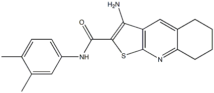 3-amino-N-(3,4-dimethylphenyl)-5,6,7,8-tetrahydrothieno[2,3-b]quinoline-2-carboxamide Structure