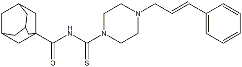 N-[(4-cinnamyl-1-piperazinyl)carbothioyl]-1-adamantanecarboxamide Struktur