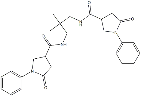 N-(2,2-dimethyl-3-{[(5-oxo-1-phenyl-3-pyrrolidinyl)carbonyl]amino}propyl)-5-oxo-1-phenyl-3-pyrrolidinecarboxamide|