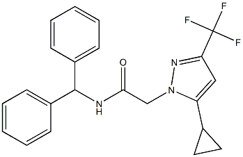 N-benzhydryl-2-[5-cyclopropyl-3-(trifluoromethyl)-1H-pyrazol-1-yl]acetamide Structure