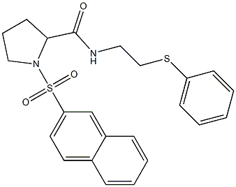 1-(2-naphthylsulfonyl)-N-[2-(phenylsulfanyl)ethyl]-2-pyrrolidinecarboxamide