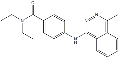 N,N-diethyl-4-[(4-methyl-1-phthalazinyl)amino]benzamide 化学構造式