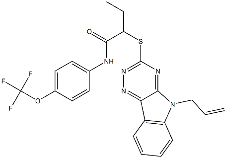  2-[(5-allyl-5H-[1,2,4]triazino[5,6-b]indol-3-yl)sulfanyl]-N-[4-(trifluoromethoxy)phenyl]butanamide