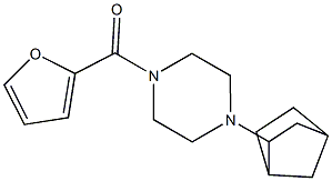 1-bicyclo[2.2.1]hept-2-yl-4-(2-furoyl)piperazine 化学構造式