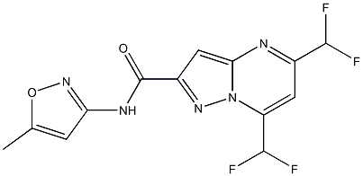5,7-bis(difluoromethyl)-N-(5-methyl-3-isoxazolyl)pyrazolo[1,5-a]pyrimidine-2-carboxamide Structure