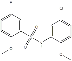 N-(5-chloro-2-methoxyphenyl)-5-fluoro-2-methoxybenzenesulfonamide Structure