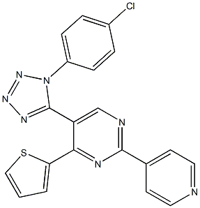 5-[1-(4-chlorophenyl)-1H-tetraazol-5-yl]-2-(4-pyridinyl)-4-(2-thienyl)pyrimidine