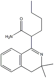 2-(3,3-dimethyl-3,4-dihydro-1-isoquinolinyl)hexanamide 结构式