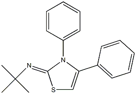 N-(tert-butyl)-N-(3,4-diphenyl-1,3-thiazol-2(3H)-ylidene)amine 结构式