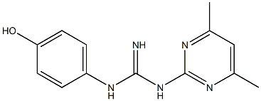 N-(4,6-dimethyl-2-pyrimidinyl)-N'-(4-hydroxyphenyl)guanidine Structure