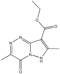 ethyl 3,7-dimethyl-4-oxo-4,6-dihydropyrazolo[5,1-c][1,2,4]triazine-8-carboxylate Structure