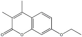 7-エトキシ-3,4-ジメチル-2H-クロメン-2-オン 化学構造式