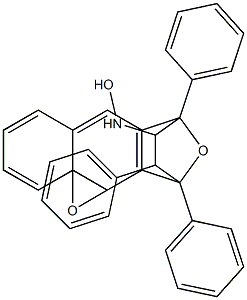 hydroxy[1,12,14-triphenyl-15-oxatetracyclo[10.2.1.0~2,11~.0~4,9~]pentadeca-2(11),3,5,7,9-pentaen-13-yl]azane oxide Struktur