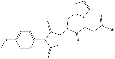 4-{(2-furylmethyl)[1-(4-methoxyphenyl)-2,5-dioxo-3-pyrrolidinyl]amino}-4-oxobutanoic acid