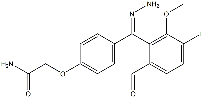 2-{4-[2-(4-iodo-3-methoxybenzoyl)carbohydrazonoyl]phenoxy}acetamide,,结构式