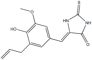 5-(3-allyl-4-hydroxy-5-methoxybenzylidene)-2-thioxo-4-imidazolidinone,,结构式