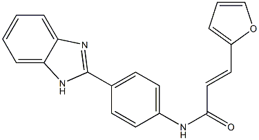 N-[4-(1H-benzimidazol-2-yl)phenyl]-3-(2-furyl)acrylamide,,结构式