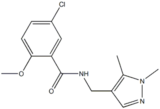 5-chloro-N-[(1,5-dimethyl-1H-pyrazol-4-yl)methyl]-2-methoxybenzamide