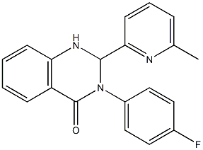 3-(4-fluorophenyl)-2-(6-methyl-2-pyridinyl)-2,3-dihydro-4(1H)-quinazolinone 结构式