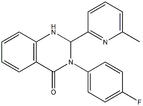 3-(4-fluorophenyl)-2-(6-methyl-2-pyridinyl)-2,3-dihydro-4(1H)-quinazolinone Structure