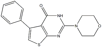 2-(4-morpholinyl)-5-phenylthieno[2,3-d]pyrimidin-4(3H)-one Structure