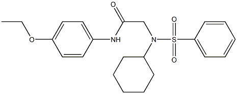 2-[cyclohexyl(phenylsulfonyl)amino]-N-(4-ethoxyphenyl)acetamide