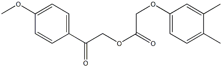 2-(4-methoxyphenyl)-2-oxoethyl (3,4-dimethylphenoxy)acetate Structure