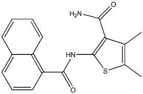 4,5-dimethyl-2-(1-naphthoylamino)-3-thiophenecarboxamide,,结构式