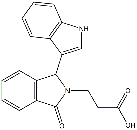 3-[1-(1H-indol-3-yl)-3-oxo-1,3-dihydro-2H-isoindol-2-yl]propanoic acid Structure