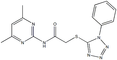  N-(4,6-dimethylpyrimidin-2-yl)-2-[(1-phenyl-1H-tetraazol-5-yl)sulfanyl]acetamide