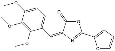 2-(2-furyl)-4-(2,3,4-trimethoxybenzylidene)-1,3-oxazol-5(4H)-one Structure