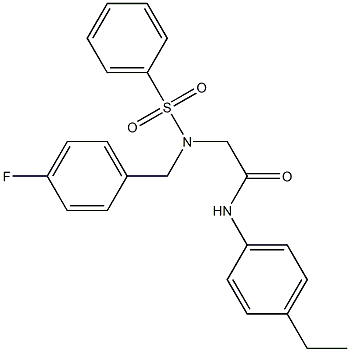 N-(4-ethylphenyl)-2-[(4-fluorobenzyl)(phenylsulfonyl)amino]acetamide Structure