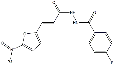 4-fluoro-N'-(3-{5-nitro-2-furyl}acryloyl)benzohydrazide 结构式