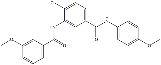 4-chloro-3-[(3-methoxybenzoyl)amino]-N-(4-methoxyphenyl)benzamide Structure