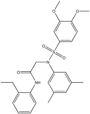 2-{[(3,4-dimethoxyphenyl)sulfonyl]-3,5-dimethylanilino}-N-(2-ethylphenyl)acetamide