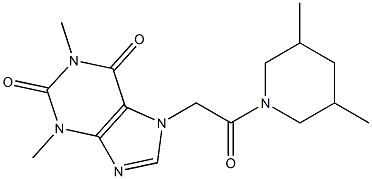 7-[2-(3,5-dimethyl-1-piperidinyl)-2-oxoethyl]-1,3-dimethyl-3,7-dihydro-1H-purine-2,6-dione