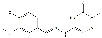 3,4-dimethoxybenzaldehyde (6-methyl-5-oxo-4,5-dihydro-1,2,4-triazin-3-yl)hydrazone