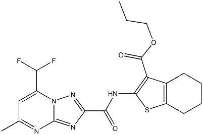 propyl 2-({[7-(difluoromethyl)-5-methyl[1,2,4]triazolo[1,5-a]pyrimidin-2-yl]carbonyl}amino)-4,5,6,7-tetrahydro-1-benzothiophene-3-carboxylate