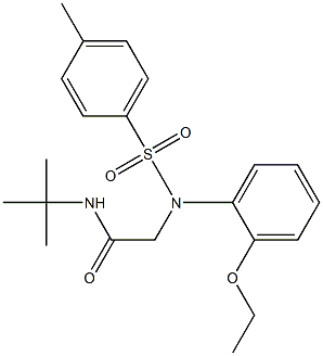 N-(tert-butyl)-2-{2-ethoxy[(4-methylphenyl)sulfonyl]anilino}acetamide Structure