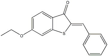 2-benzylidene-6-ethoxy-1-benzothiophen-3(2H)-one Struktur