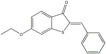 2-benzylidene-6-ethoxy-1-benzothiophen-3(2H)-one Structure